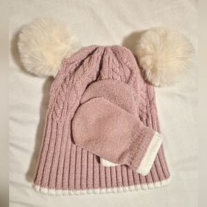 🌼$4 Baby Toddler Hat and Mittens Set